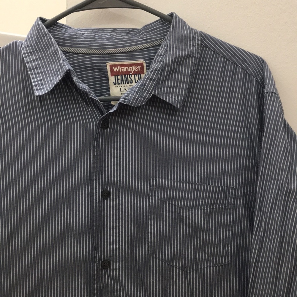 Wrangler-Casual/Dress Longsleeve Button Down Shirt